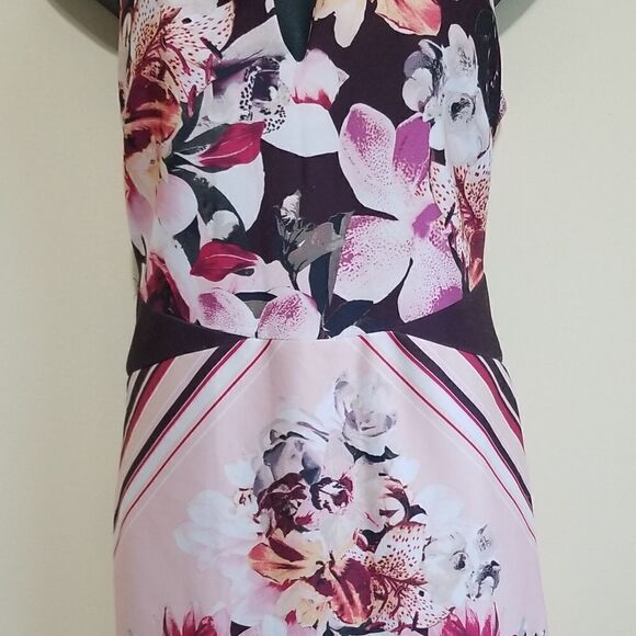 New York &Company Pink Multicolored Dress Sz Xsmall - Picture 8 of 9